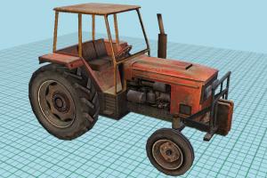 Tractor Low-poly tractor-farm-2