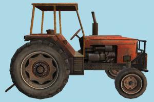 Tractor Low-poly tractor-farm