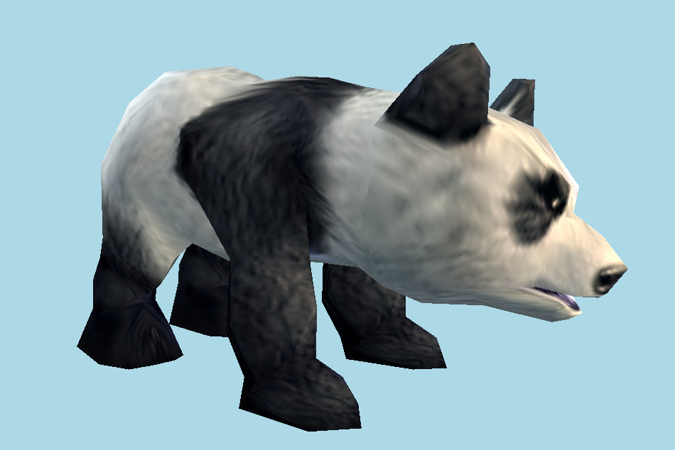 Baby Panda Lowpoly 3d model