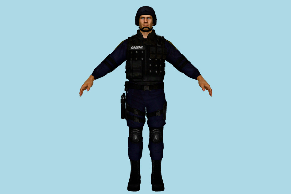 Chuck Greene Swat Outfit 3d model