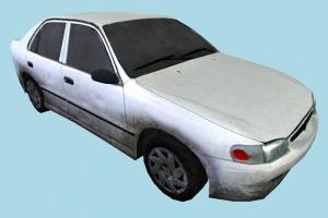 Dirty Car car, truck, vehicle, transport, carriage, dirty, dust, low-poly