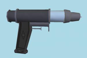 Syringe handgun, bolt, weapon, gun, firearm, arm, tools, object, construction
