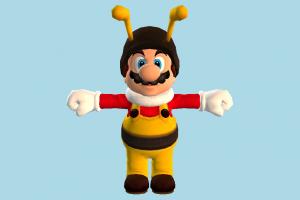 Bee Mario super-mario, mario, bee, animal-character, character, cartoon