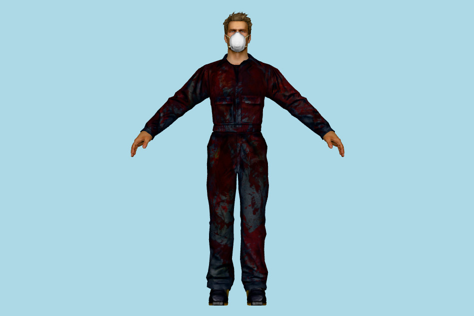 Chuck Greene Work Overalls 3d model
