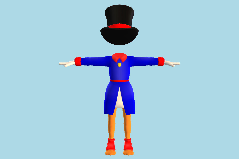 Scrooge McDuck Costume 3d model