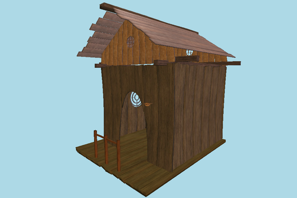 Wood Shack Hut 3d model