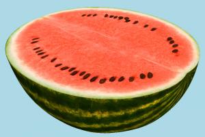 Watermelon Half watermelon, fruit, vegetable, food, green, red, fresh, tasty, slice, juicy