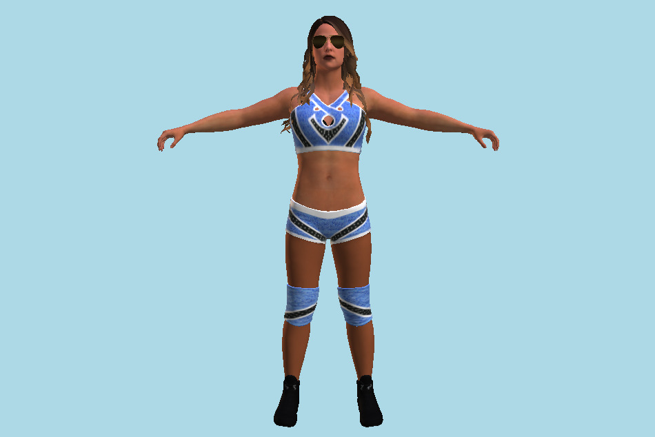 Emma WWE 2K17 Female Wrestler Superstar Girl 3d model