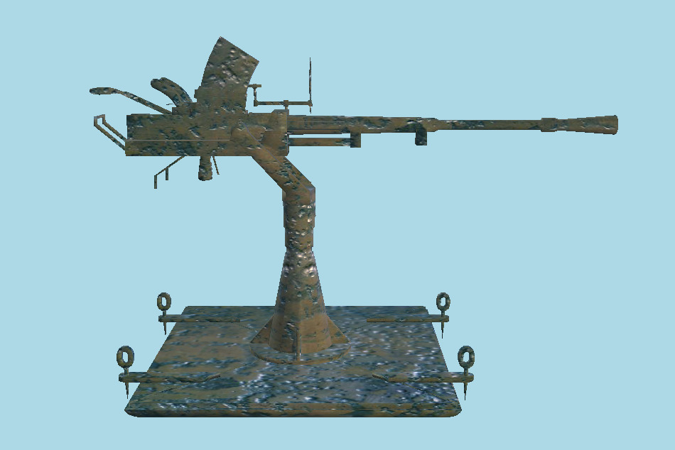 Bolt on Machine Gun 3d model