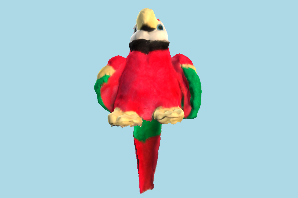 Scanned Parrot 3d model