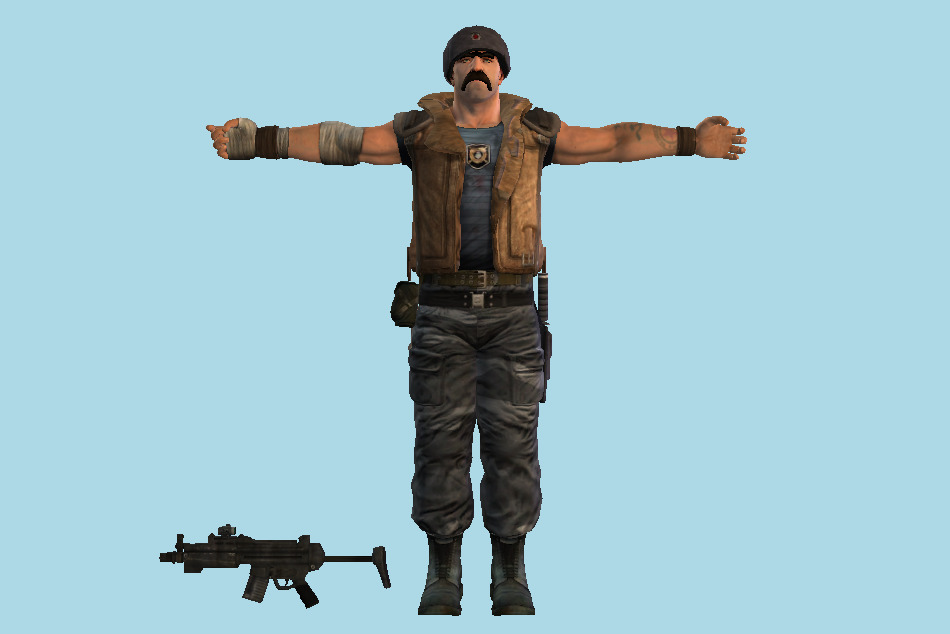 Mercenary Soldier 3d model