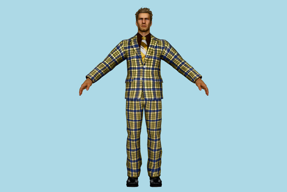 Chuck Greene Plaid Suit 3d model