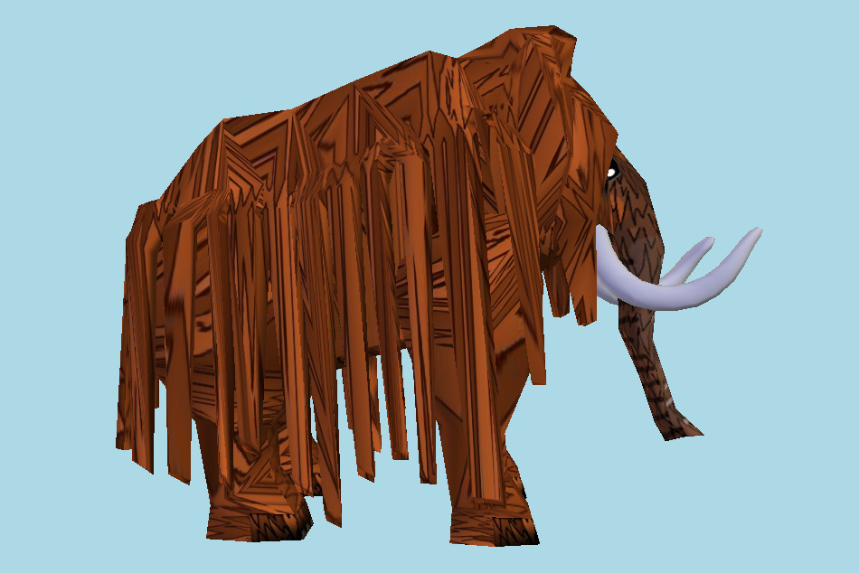 Mammoth Elephant Cartoon 3d model