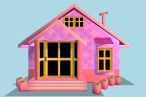Lovely House house, home, lovely, love, pink, residence, domicile, structure