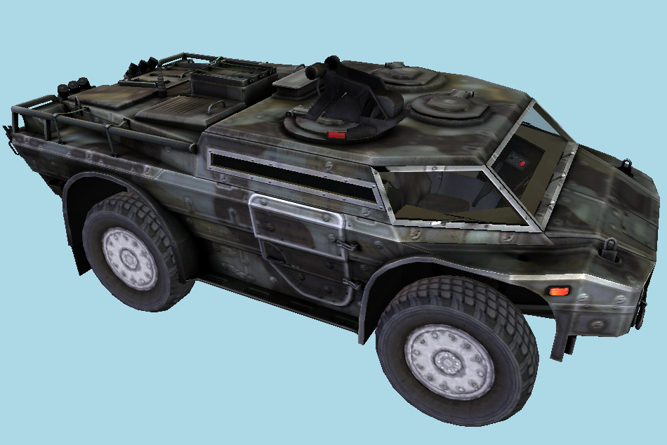 Armored Security Vehicle Tank 3d model