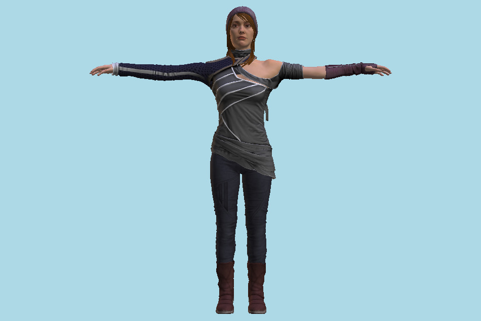 Detroit Become Human North Girl (Infiltration) 3d model
