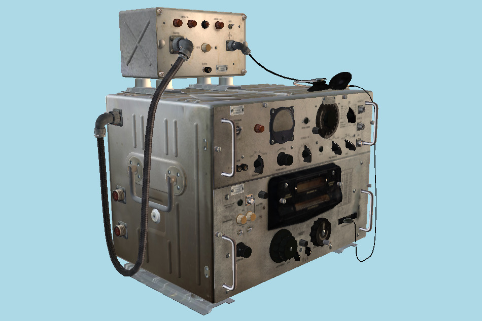 R250 Soviet Short-Wave Radio Receiver 3d model