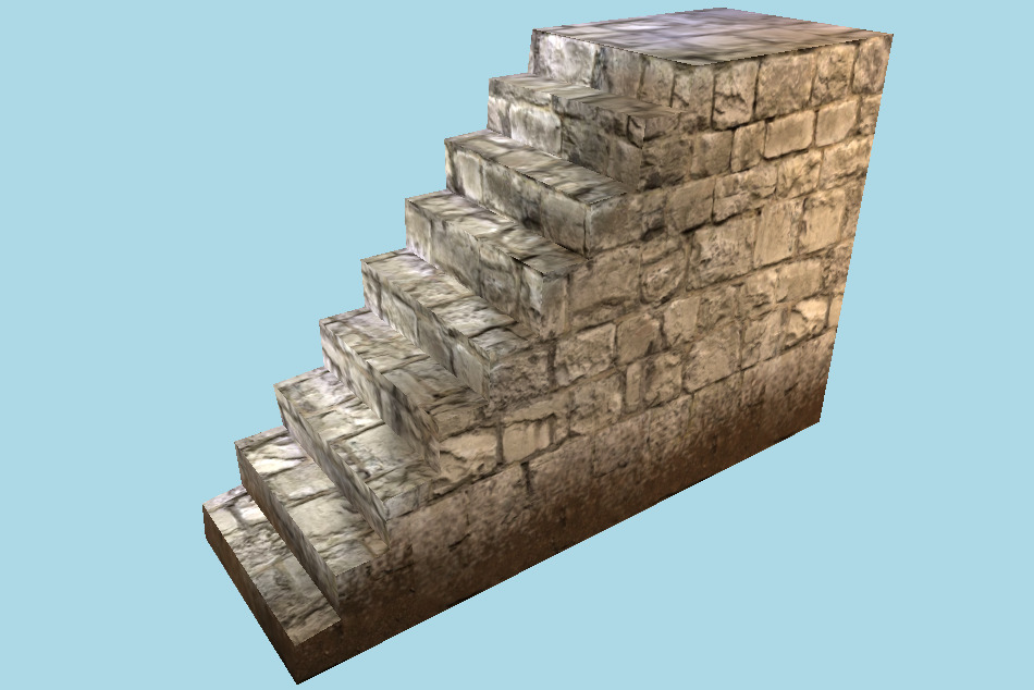 Wall Stairs 3d Model