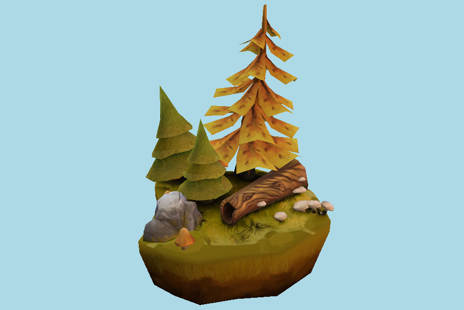 Forest Scene 3d model