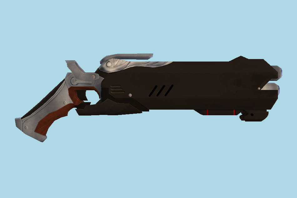 Overwatch Fan Art Reaper`s Gun 3d model