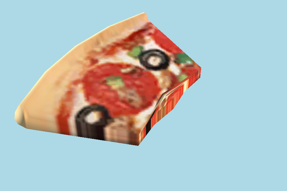 Pizza Eaten 3d model