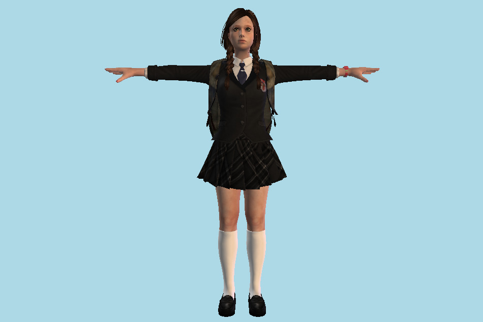 The Last Of Us - Ellie School Girl 3d model