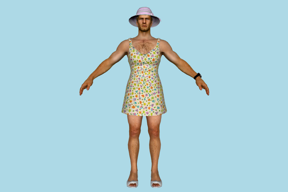 Chuck Greene Summer Dress 3d model