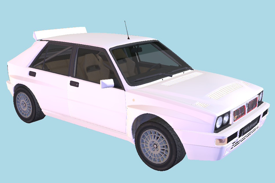 Lancia Car Delta HF Integrale Evoluzione 2 3d model