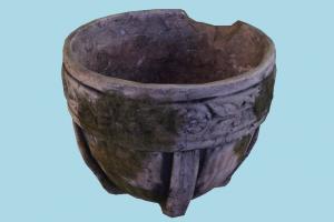 Old Pot pot, plant, garden, ground, rock, object, statue, sculpture