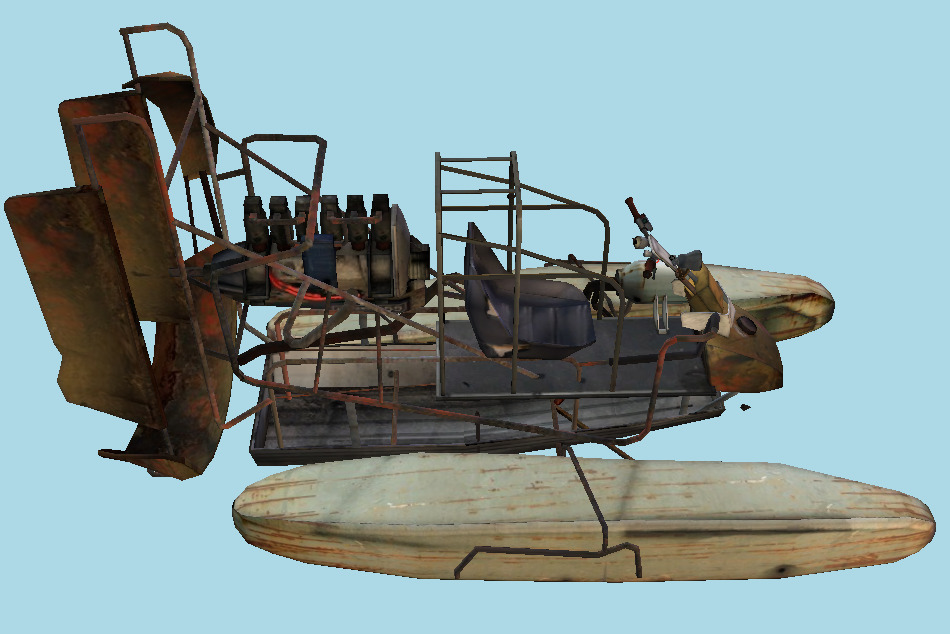 Half Life 2 - Airboat 3d model