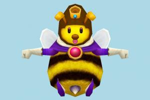 Honey Queen bee, bugs, insects, lowpoly