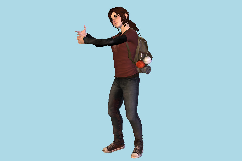 The Last Of Us - Ellie Aiming 3d model