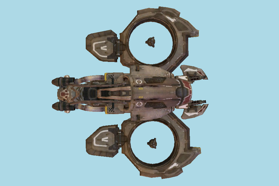 Steampunk Sci-Fi Ship 3d model