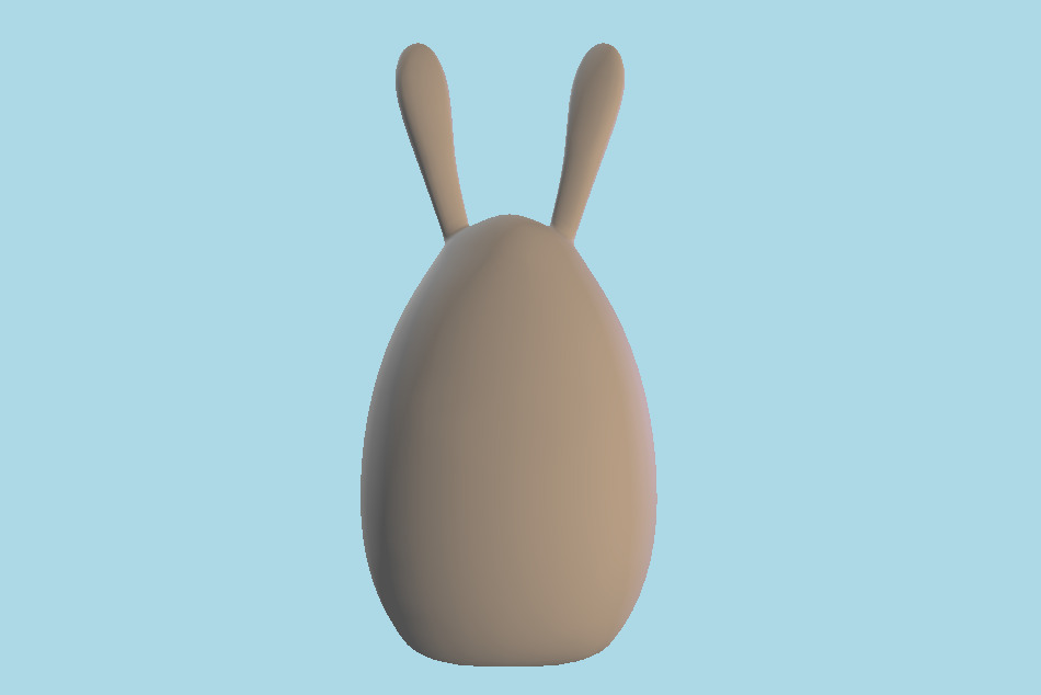 Kawaii Bunny Egg Toy 3d model