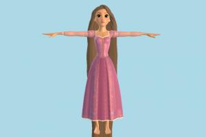 Rapunzel Rapunzel, Kingdom-Hearts, KH, disney, cartoon-character, girl, young, little, female, people, human, character, cute