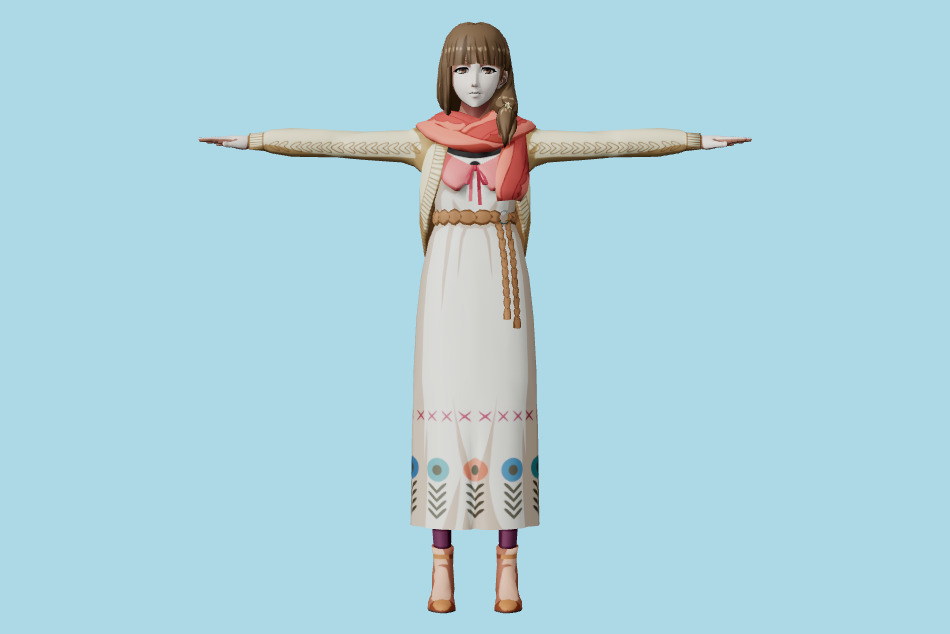 Tokyo Ghoul Re Birth - Ryouko Fueguchi 3d model
