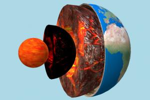 Earth Core earth, planet, globe, lava, core, layers, internal, slicing, study, educational, universe, space