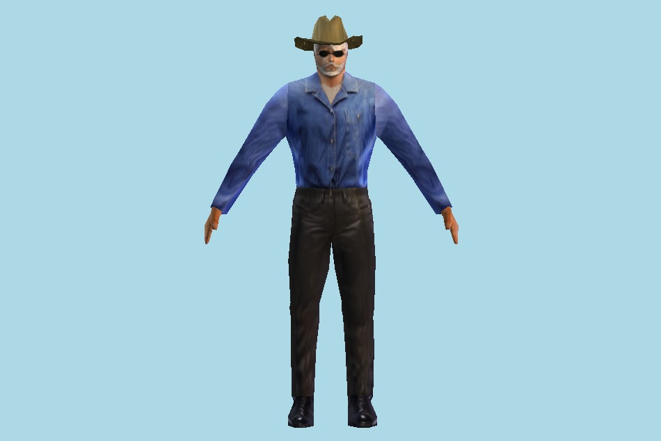 Cowboy Man 3d model