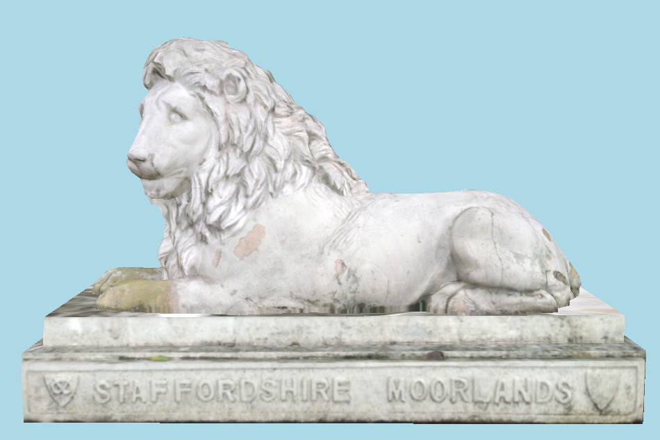 Lion Sculpture Statue 3d model