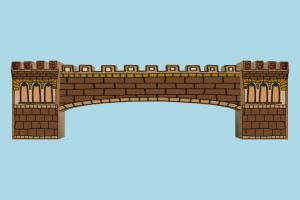 Overpass 2D bridge, wall, tower, castle, build, structure