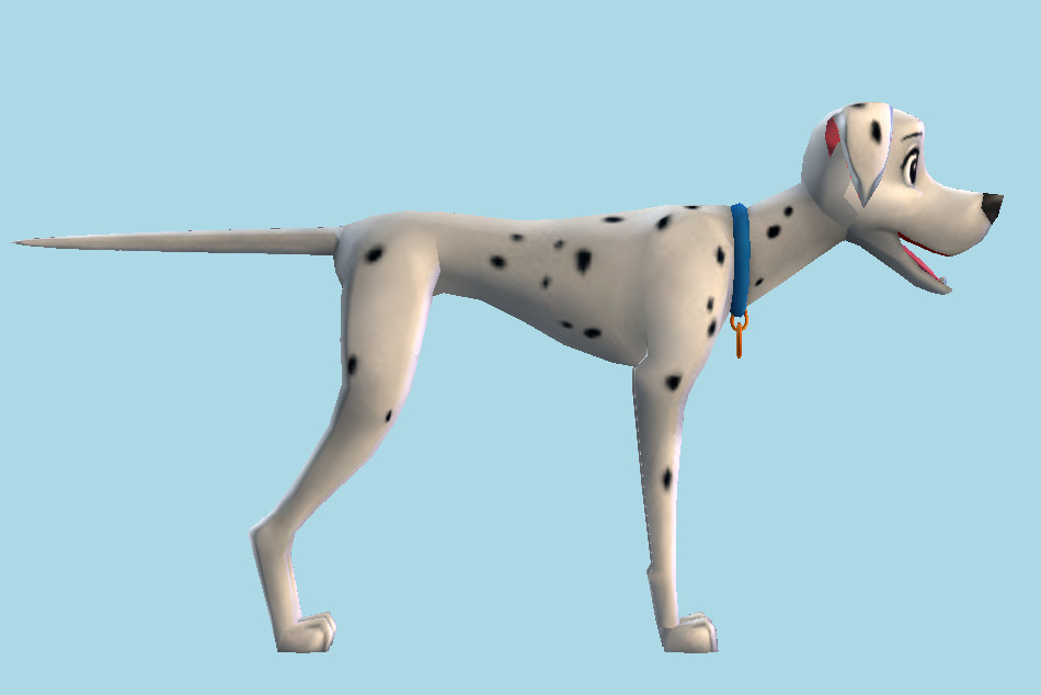 Kingdom Hearts Perdita Dog 101 Dalmatians 3D Model is ready to download for...