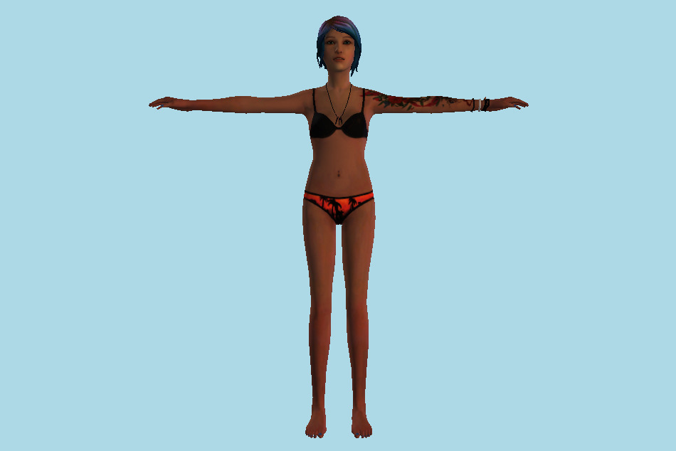 Chloe Price Girl in Swim Suit 3d model