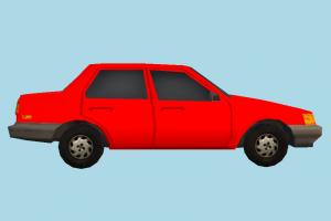 Car Red Low-poly car, terminal, truck, vehicle, transport, carriage, red, low-poly