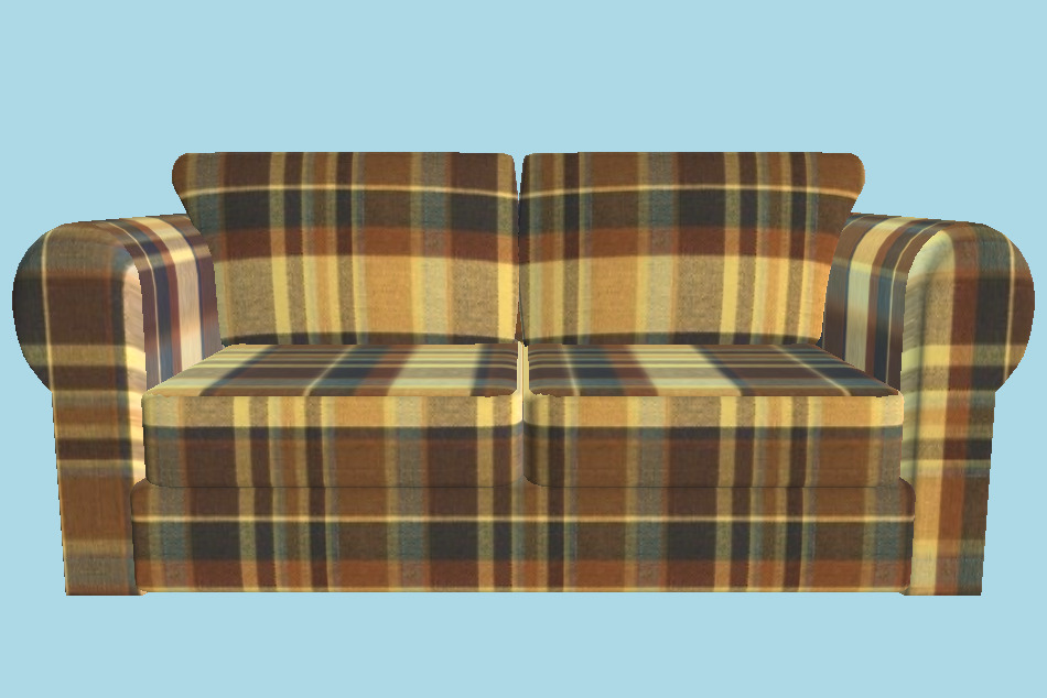 Brown Sofa 3d model