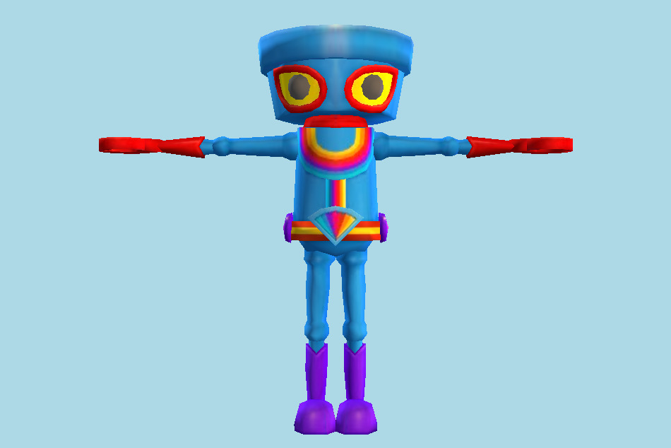 Chibi-Robo! Zip Lash Chibi-Robo Rainbow 3d model