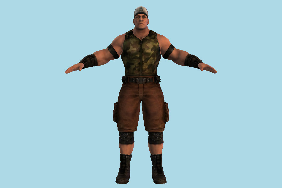 WWE Immortals John Cena Soldier 3d model
