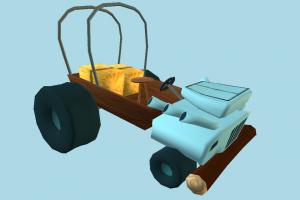 Whack Angus Car Cel Damage, car, toon, vehicle, truck, transport, carriage