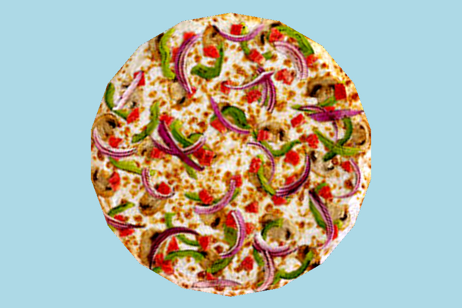 Full Pizza Vegetarian with Cheese 3d model