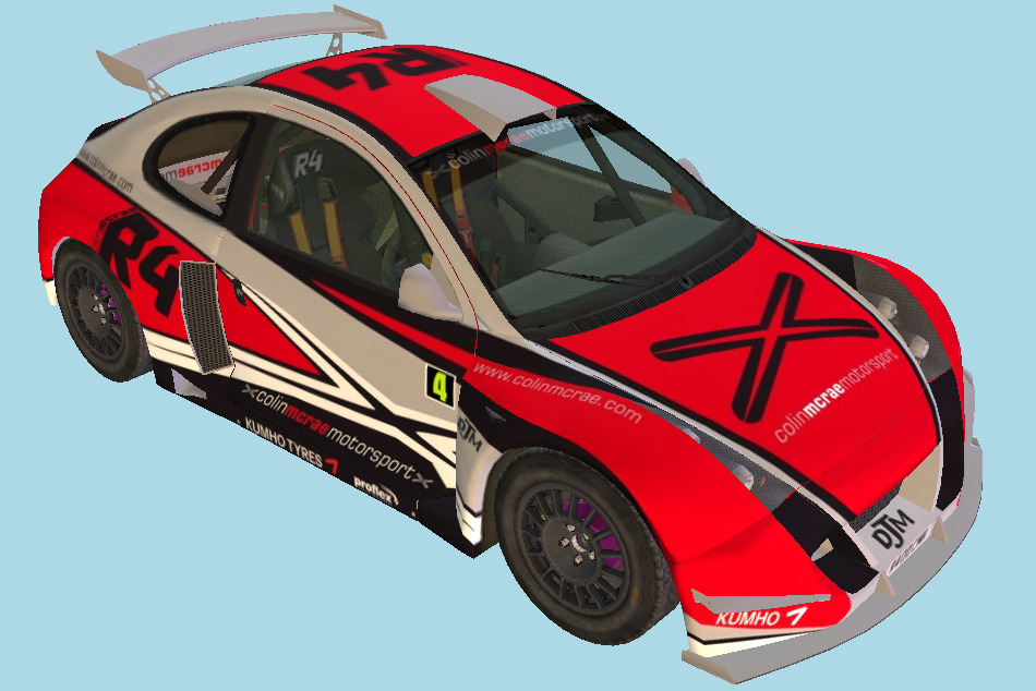 Colin McRae Racing Car with Interior details 3d model
