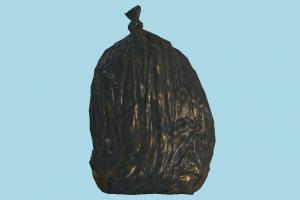 Trash Bag trash, bag, garbage, recycling, recycle, waste, rusty, urban, street, object